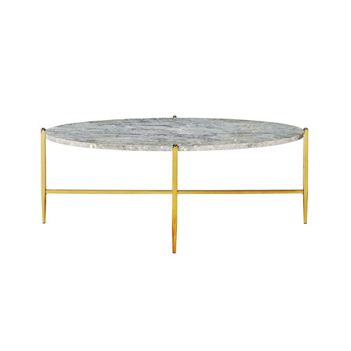 Mercer41 Oleh Coffee Table, Marble Coffee Table, Oval Coffee Table